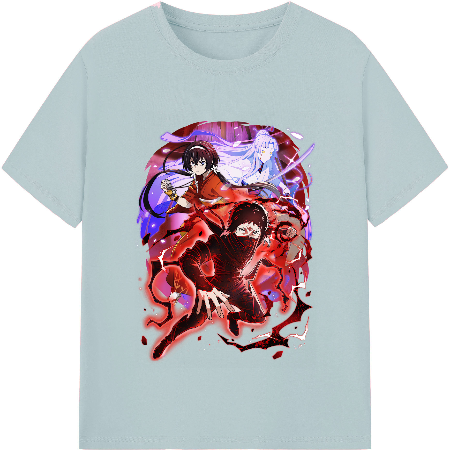 （画像用） 文豪ストレイドッグス Bungo Stray Dogs 綿100％半袖Tシャツ（フロントプリント）